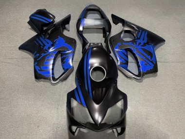 Migliori Carena Moto Honda CBR600 F4i 2001-2003 - Blu Nero Opaco Cranio