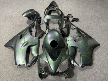 Migliori Carena Moto Honda CBR600 F4i 2001-2003 - Argento Verde Fulmine