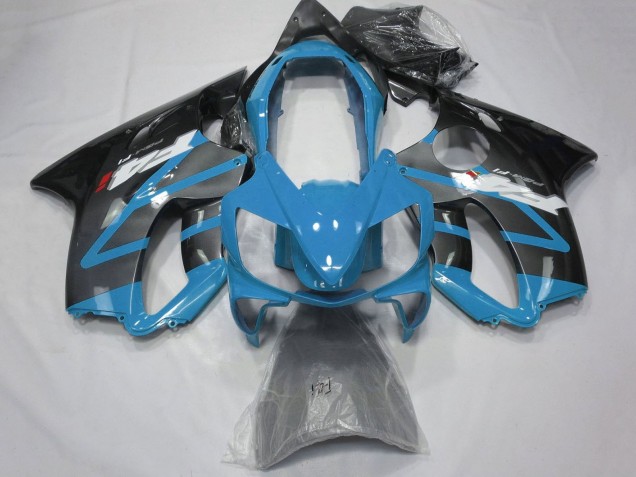 Migliori Carena Moto Honda CBR600 F4i 2004-2007 - Azzurro Chiaro Grigio Nero Lucido