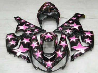 Migliori Carena Moto Kawasaki ZX6R 2005-2006 - Nero Rosa Stella