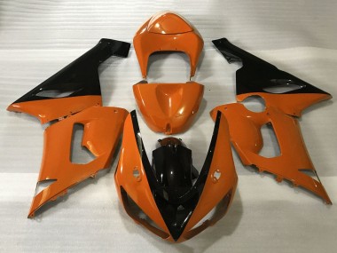 Migliori Carena Moto Kawasaki ZX6R 2005-2006 - Arancia Nero