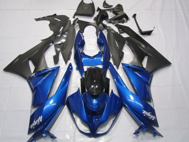 Migliori Carena Moto Kawasaki ZX6R 2007-2008 - Blu Nero Opaco Bianco