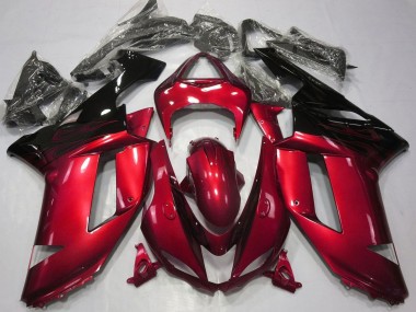 Migliori Carena Moto Kawasaki ZX6R 2007-2008 - Caramella Rosso Nero
