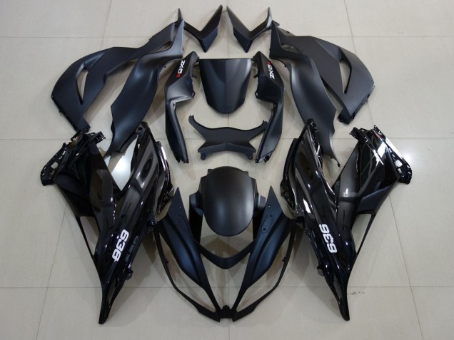 Migliori Carena Moto Kawasaki ZX6R 2007-2008 - Nero Opaco Nero Lucido Bianco