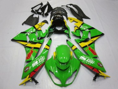 Migliori Carena Moto Kawasaki ZX6R 2009-2012 - Verde Giallo Rosso Nero Trick Star Red Bull