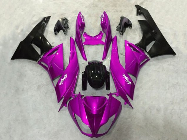 Migliori Carena Moto Kawasaki ZX6R 2009-2012 - Viola Nero Lucido