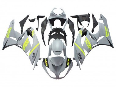 Migliori Carena Moto Kawasaki ZX6R 2009-2012 - Grigio Giallo Nero