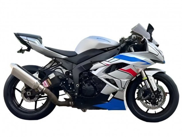 Migliori Carena Moto Kawasaki ZX6R 2009-2012 - Bianco Blu Rosso Nero
