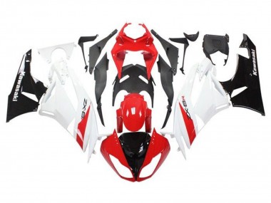 Migliori Carena Moto Kawasaki ZX6R 2009-2012 - Rosso Bianco Nero