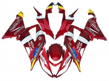 Migliori Carena Moto Kawasaki ZX6R 2013-2018 - Rosso Giallo Bianco Blu