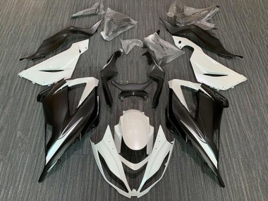 Migliori Kit Carena Moto Kawasaki ZX6R 2013-2018 - Bianco Nero Opaco
