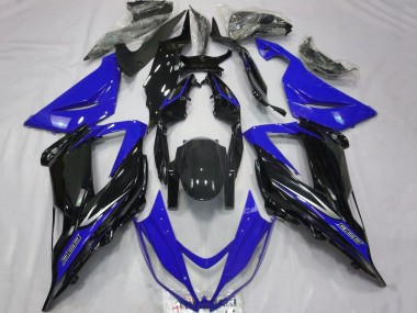 Migliori Carena Moto Kawasaki ZX6R 2013-2018 - Blu Nero Lucido