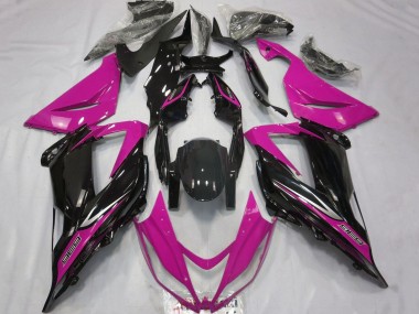 Migliori Carena Moto Kawasaki ZX6R 2013-2018 - Rosa Nero Lucido