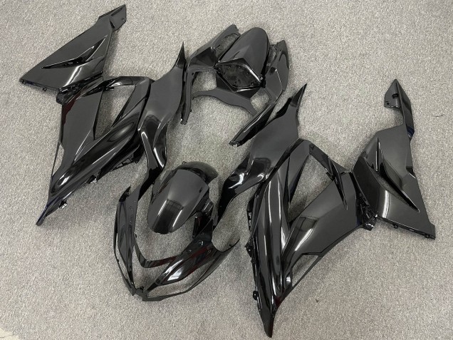 Migliori Kit Carena Moto ABS Kawasaki ZX6R 2013-2018 - Nero Lucido Nero Opaco