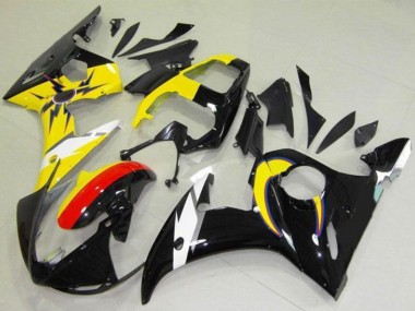 Migliori Carena Moto Yamaha YZF R6 2003-2004 - Giallo Rosso Nero Lucido