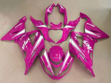 Migliori Carena Moto Kawasaki ZX6R 2013-2018 - Rosa Bianco