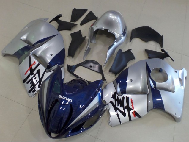 Migliori Carena Moto Suzuki GSXR 1300 Hayabusa 1996-2007 - Argento Blu Scuro