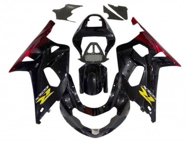 Migliori Carena Moto Suzuki GSXR1000 2000-2002 - Nero Lucido Rosso Giallo
