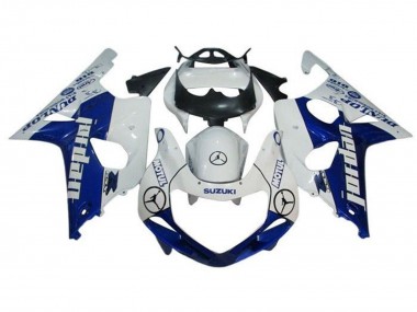Migliori Carena Moto Suzuki GSXR1000 2000-2002 - Bianco Blu Jordan Dunlop