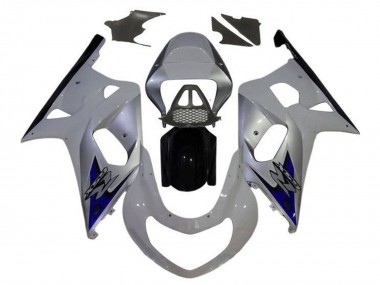 Migliori Carena Moto Suzuki GSXR1000 2000-2002 - Bianco Argento Blu Nero