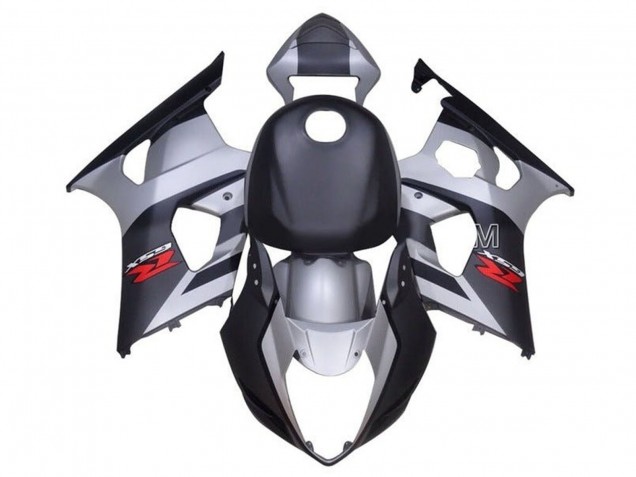 Migliori Carena Moto Suzuki GSXR 1000 2003-2004 - Argento Grigio Nero Rosso