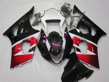 Migliori Carena Moto Suzuki GSXR 1000 2003-2004 - Bianco Rosso Viola Nero
