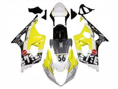 Migliori Carena Moto Suzuki GSXR 1000 2003-2004 - Giallo Bianco Nero