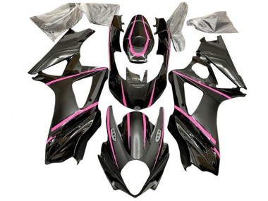 Migliori Carena Moto Suzuki GSXR 1000 2005-2006 - Nero Lucido Nero Opaco Rosa