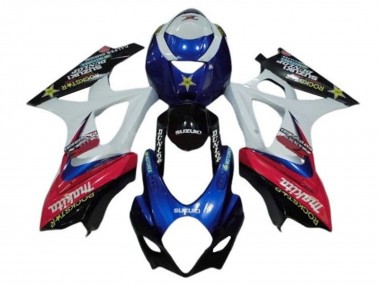 Migliori Carena Moto Suzuki GSXR 1000 2005-2006 - Bianco Rosso Blu Makita