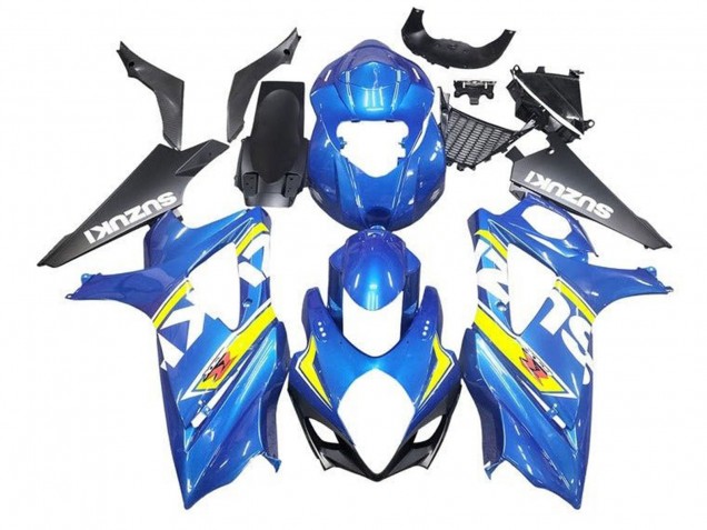 Migliori Carena Moto Suzuki GSXR 1000 2005-2006 - Blu Giallo Bianco Nero