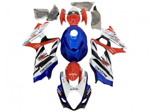 Migliori Carena Moto Suzuki GSXR 1000 2005-2006 - Bianco Rosso Blu Nero Banda