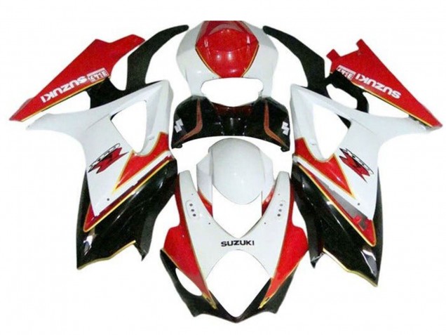Migliori Carena Moto Suzuki GSXR 1000 2005-2006 - Bianco Rosso Nero Oro