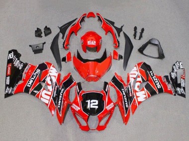 Migliori Carena Moto Suzuki GSXR1000 2017-2024 - Rosso Bianco Nero Motul 12
