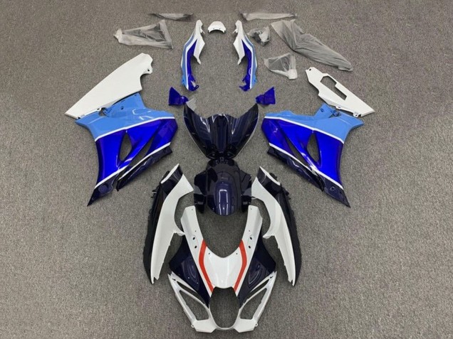 Migliori Carena Moto Suzuki GSXR1000 2017-2024 - Bianco Triple Blu Rosso
