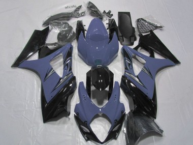 Migliori Carena Moto Suzuki GSXR 1000 2007-2008 - Argento Blu Nero Lucido