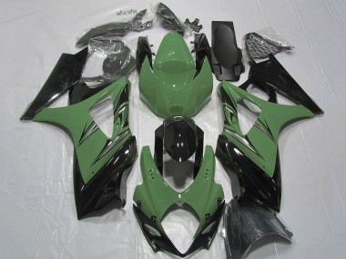 Migliori Carena Moto Suzuki GSXR 1000 2007-2008 - Verde Nero Lucido