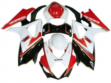 Migliori Carena Moto Suzuki GSXR 1000 2007-2008 - Bianco Rosso Oro Nero