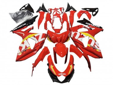 Migliori Carena Moto Suzuki GSXR 1000 2009-2016 - Rosso Giallo Bianco Nero