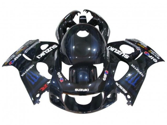 Migliori Carena Moto Suzuki GSXR 600 / GSXR 750 1996-2000 - Nero Blu Scuro Mostro