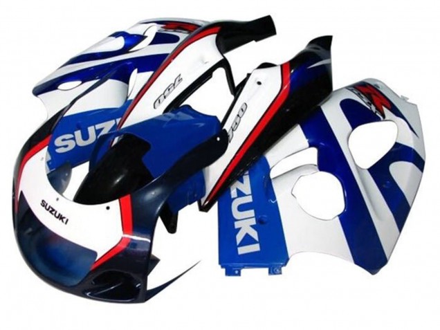 Migliori Carena Moto Suzuki GSXR 600 / GSXR 750 1996-2000 - Blu Bianco Blu Scuro Rosso