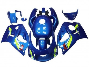 Migliori Carena Moto Suzuki GSXR 600 / GSXR 750 1996-2000 - Blu Giallo Bianco