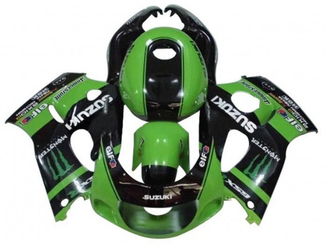 Migliori Carena Moto Suzuki GSXR 600 / GSXR 750 1996-2000 - Verde Nero Mostro