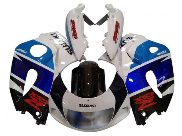 Migliori Carena Moto Suzuki GSXR 600 / GSXR 750 1996-2000 - Bianco Nero Double Blu Rosso