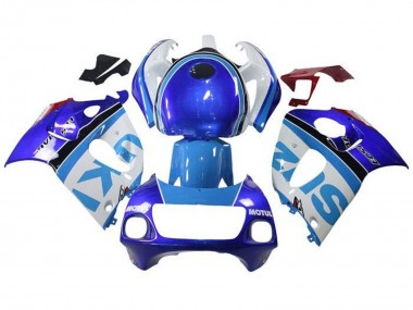 Migliori Carena Moto Suzuki GSXR 600 / GSXR 750 1996-2000 - Bianco Blu Banda