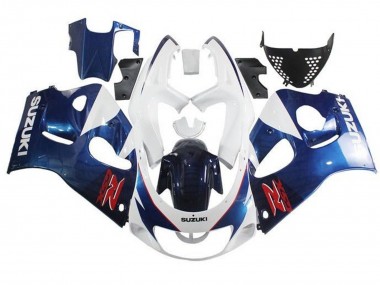 Migliori Carena Moto Suzuki GSXR 600 / GSXR 750 1996-2000 - Bianco Blu Rosso