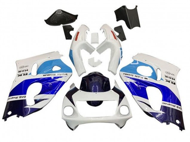 Migliori Carena Moto Suzuki GSXR 600 / GSXR 750 1996-2000 - Bianco Triple Blu