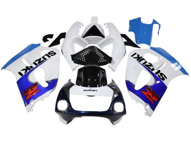 Migliori Carena Moto Suzuki GSXR 600 / GSXR 750 1996-2000 - Bianco Triple Blu Nero Rosso
