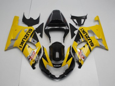 Migliori Carena Moto Suzuki GSXR 600 / GSXR 750 2001-2003 - Giallo Argento Nero Lucido