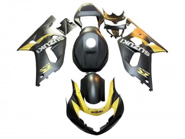 Migliori Carena Moto Suzuki GSXR 600 / GSXR 750 2001-2003 - Nero Opaco Giallo