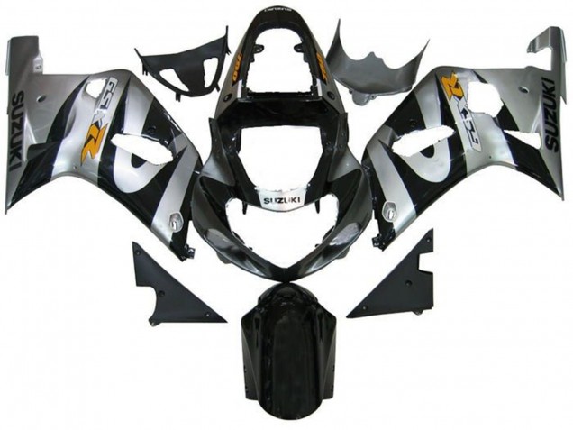 Migliori Carena Moto Suzuki GSXR 600 / GSXR 750 2001-2003 - Argento Nero Giallo